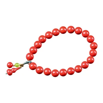 Stone On The Line Reconstructed Cinnabar Bracelets Unisex