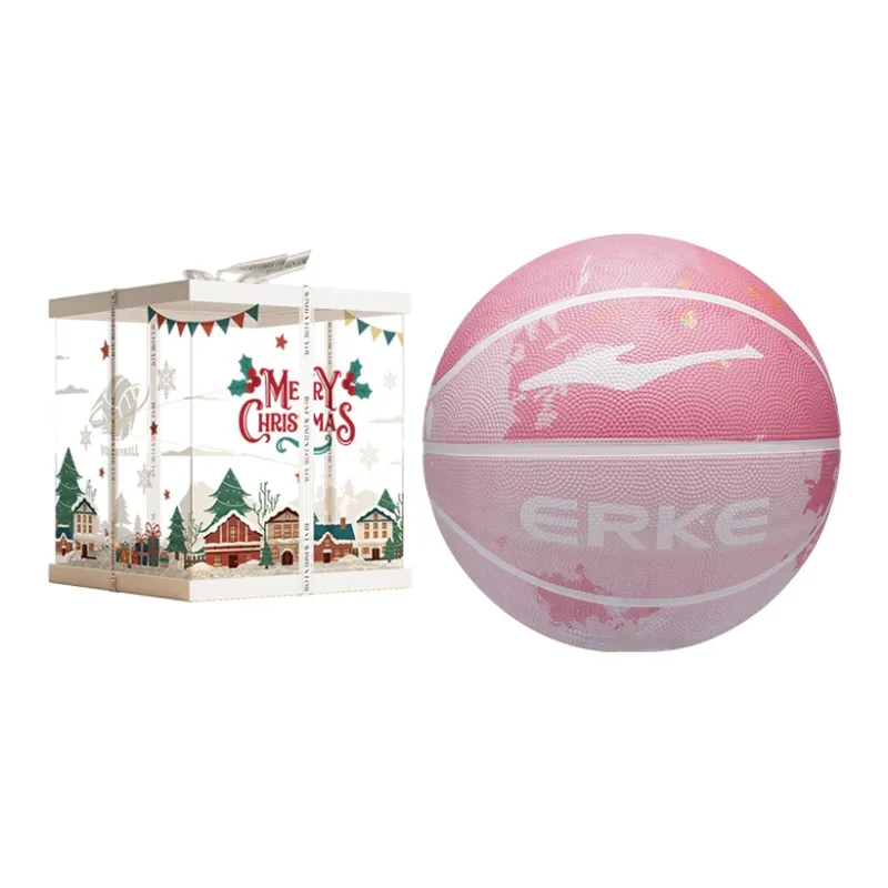 Erke Rubber Basketball Cloud Pink Size 5 Size 7 Training Match Unisex-8