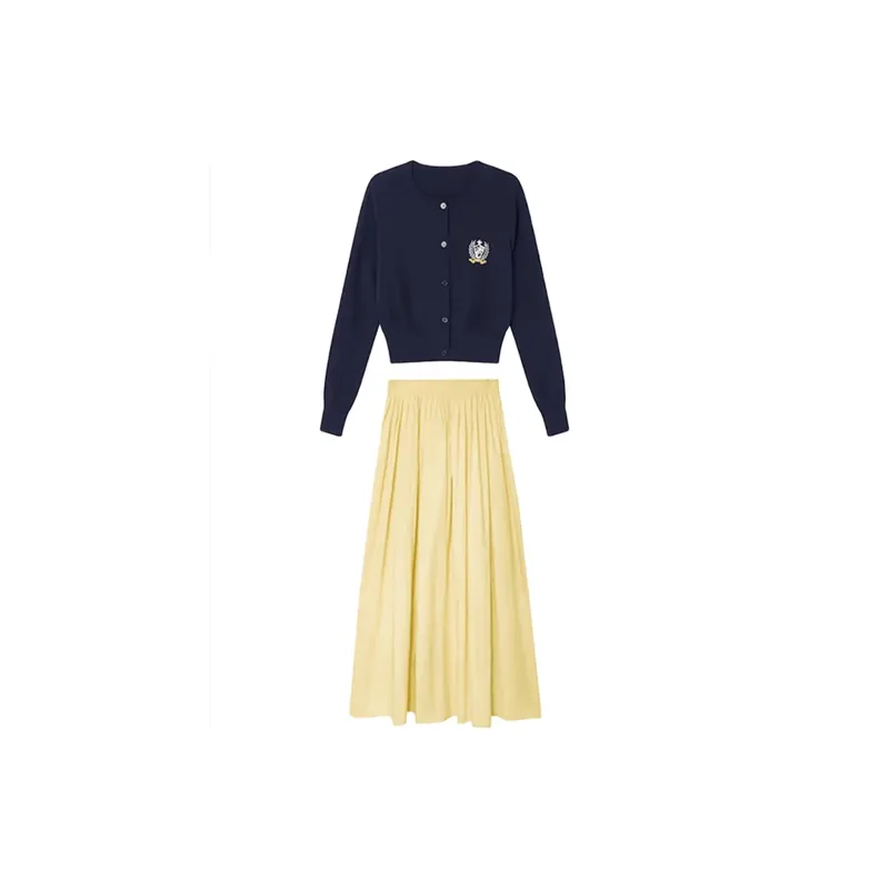Wbwq Skirt Set Women's Navy Blue-1