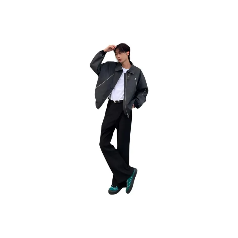 KVIV Jackets Coats Men's Black Gray Color-2