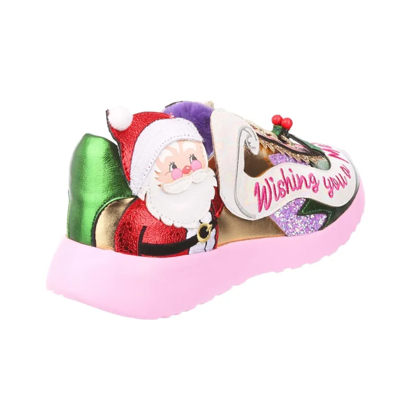 IRREGULAR CHOICE Checking It Twice Low-Top Casual Shoes Women's Pink-5