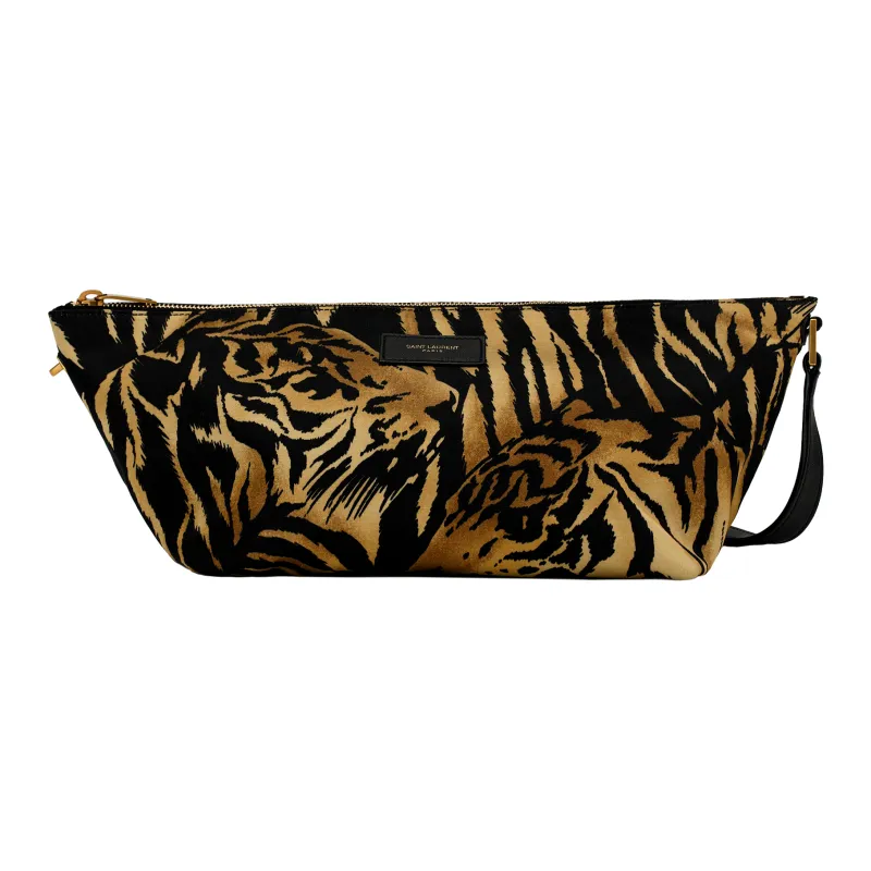 SAINT LAURENT Fabric Crossbody Bag, Shoulder Bag Women's Brown & Yellow & Black-1