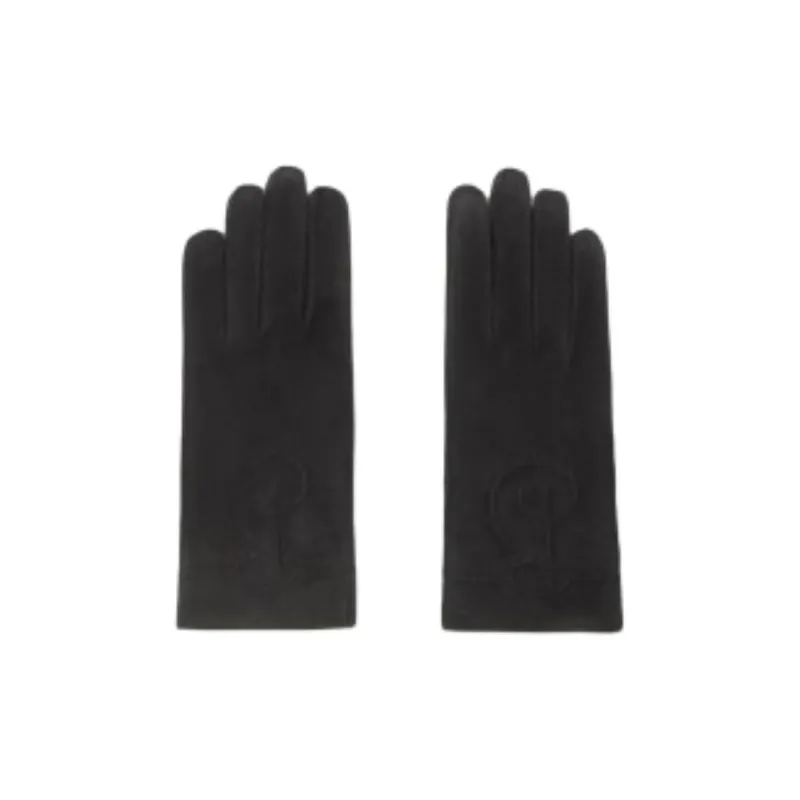 Burberry Suede, Cashmere, Silk Knit Gloves Women's Black-1