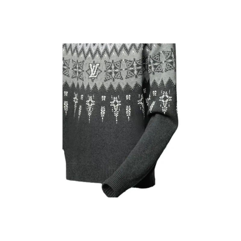 LOUIS VUITTON Embellished Wool Cashmere Blend Pullover-4