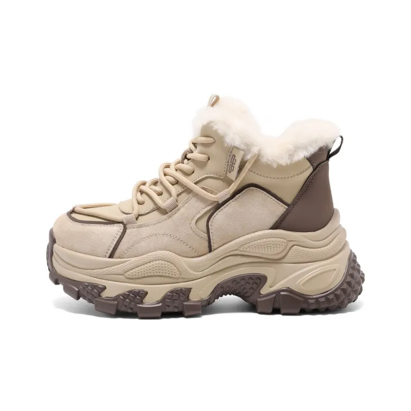 BELLE Anti Slip Wear Resistant High Top Chunky Sneakers Women's-4