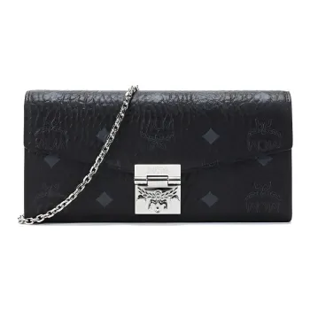 MCM Patricia Visetos Leather Envelope Bag, Chain Bag, Shoulder Bag, Crossbody Bag Mini Men's Black