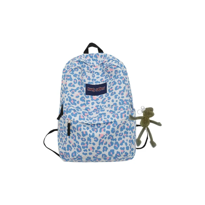 KAMLUI Nylon Backpack Regular Unisex Leopard Pink Black Blue-7