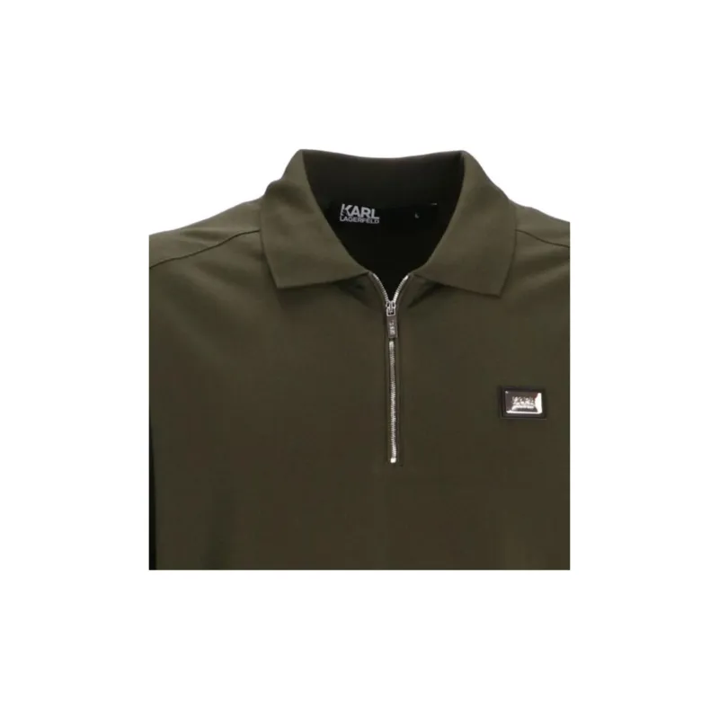 KARL LAGERFELD / Karl Lagerfeld Jeans Zip-up Polo Shirt-4