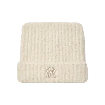 MLB Polyester Beanies Unisex Cream