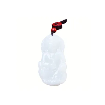 Jing Ruyu Hetian Jade Necklaces White Jade Unisex