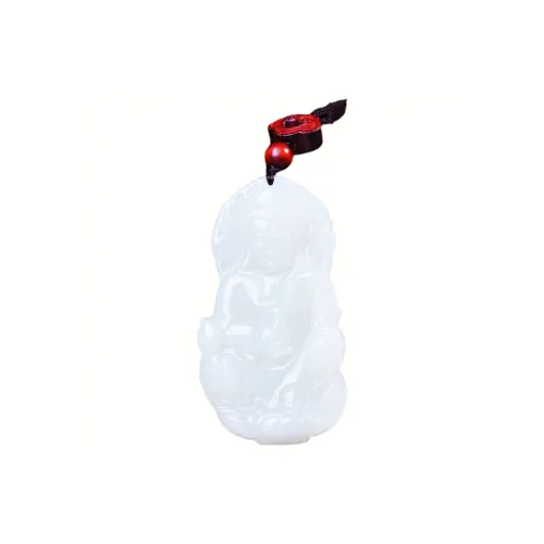 Jing Ruyu Hetian Jade Necklaces White Jade Unisex