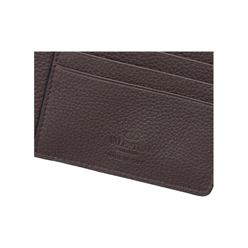 Valentino Calfskin Wallet Men's Dark Brown-9
