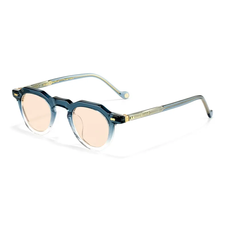 SUPER SUNG Plate Frame Round Sunglasses Unisex-1