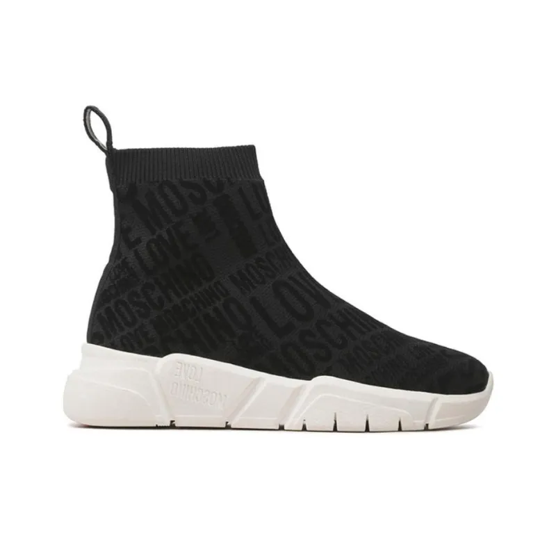 LOVE MOSCHINO High Top Casual Shoes Women's Black-1