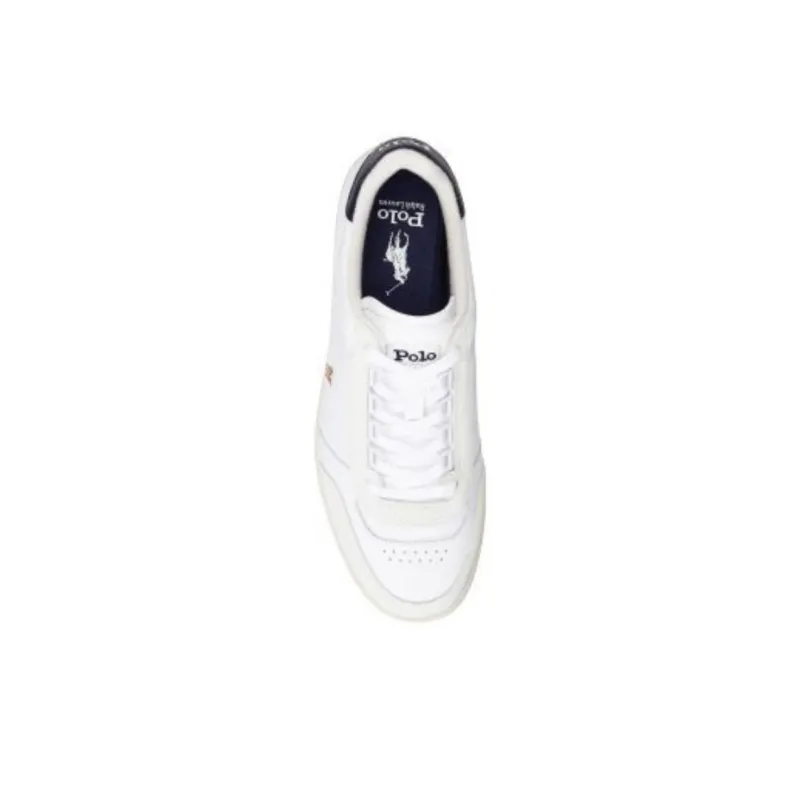 Polo Ralph Lauren Court Low Top Skateboard Shoes Men's White-4