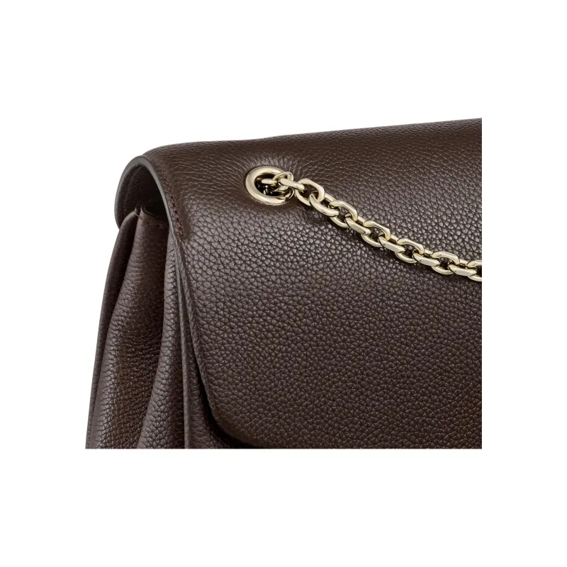 CARTIER Panthère De Cartier Grained Calfskin Crossbody Bag Shoulder Bag Small Size Women's Brown-1