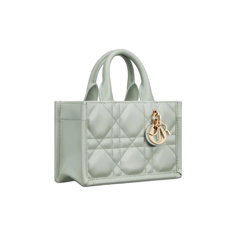 DIOR Calfskin Tote Bag, Shopping Bag, Shoulder Bag, Crossbody Bag, Handbag Mini Women's Light Green-2