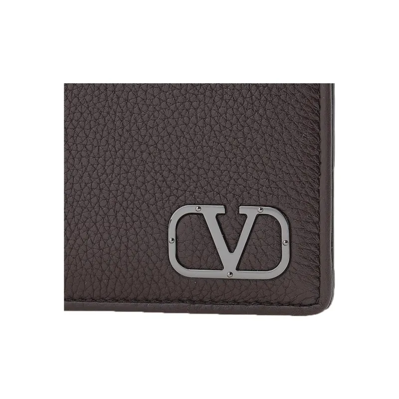 Valentino Calfskin Wallet Men's Dark Brown-8