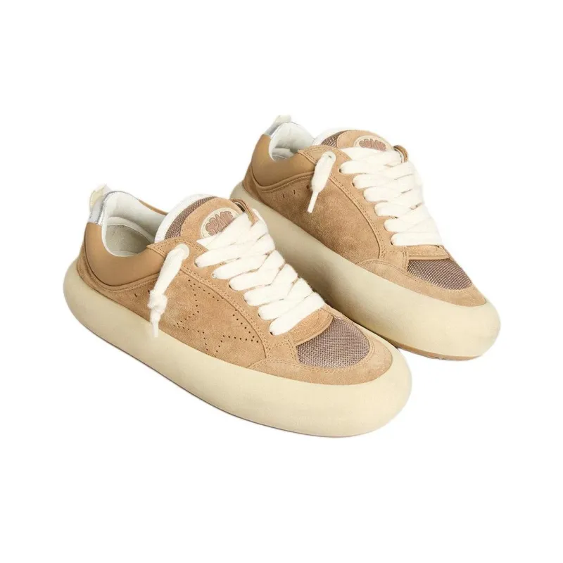 Golden Goose Space Star Low Top Skateboard Shoes Men's Brown-2