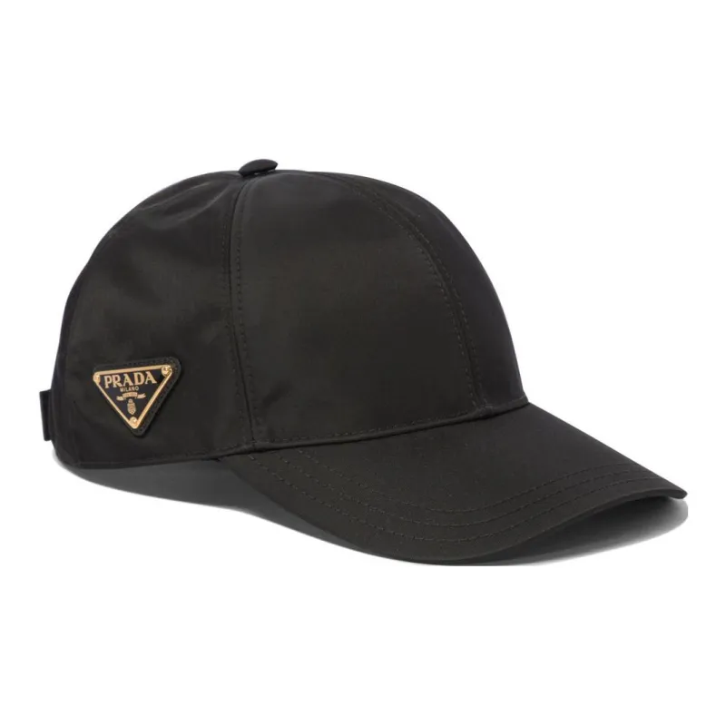 PRADA Re Nylon Logo Plaque Baseball Hat-3