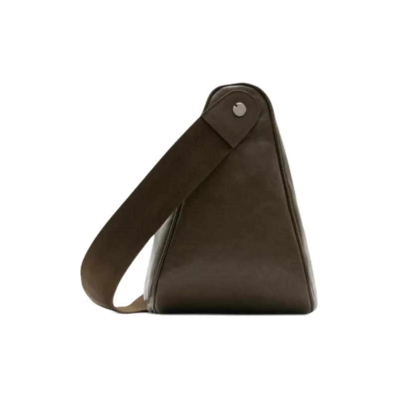 Burberry Lambskin Messenger Bag, Crossbody Bag, Shoulder Bag Large Size Men's Military Style Color-1