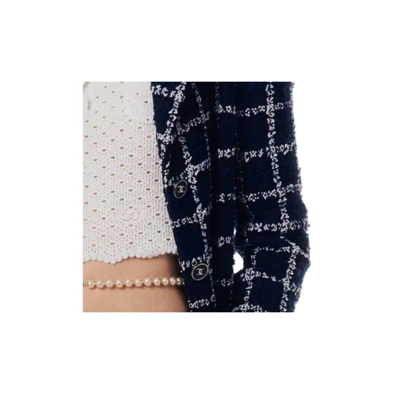 CHANEL 24 New Spring And Summer Arrivals Jackets Coats Women's Marine Blue-4