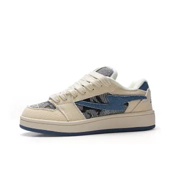 STUR YSN Wear resistant And Lightweight Low Top Skateboard Shoes Unisex Denim Blue