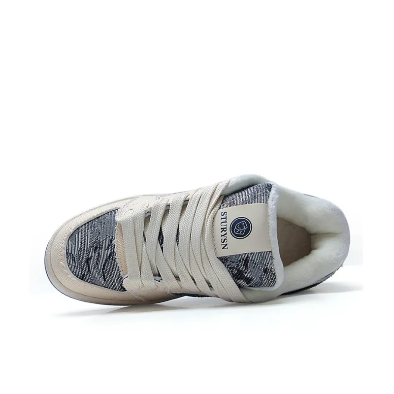 STUR YSN Wear resistant And Lightweight Low Top Skateboard Shoes Unisex Denim Blue-5