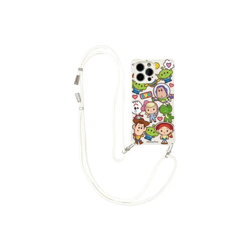Disney Silicone Material Square Lanyard Cute Ins Style Phone Cases Compatible With Apple 16 Pro Max/Pro/Plus/15/14/13-0