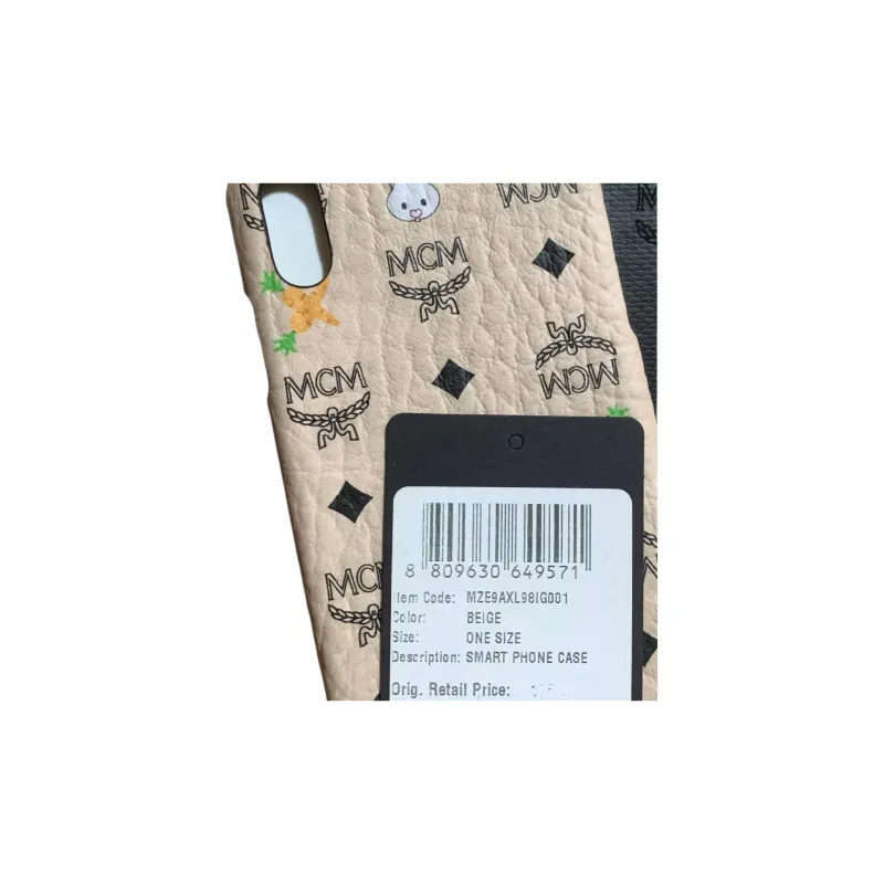 MCM Coated Canvas Material Rabbit Carrots Phone Cases Compatibility With IPhone XS Max Cute Style-2