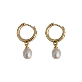 LIANGCAI Alloy Faux Pearl Earrings Women's