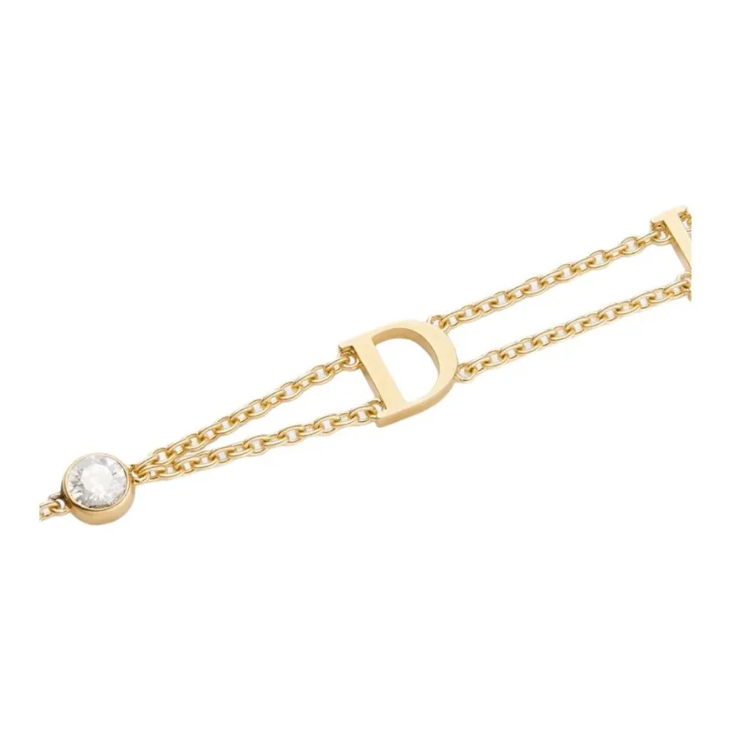 DIOR Metal, Crystal Necklaces Women's Gold-3