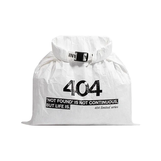FANJI DuPont Paper Shake-It Bag Portable Storage Bag Unisex White/Black/Silver-2