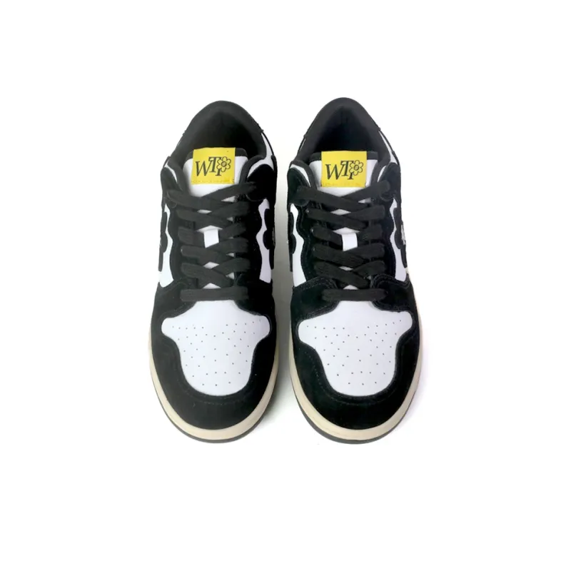 WATER THE PLANT Low Top Skateboard Shoes Women's Black-3