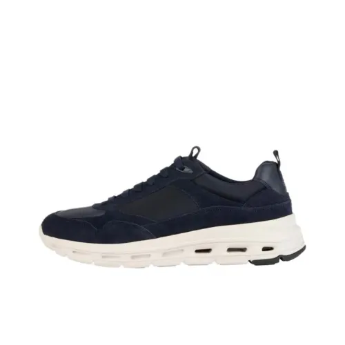 GEOX Hoverstream Anti-Slip Wear-Resistant Low-Top Casual Shoes Men's Marine Blue