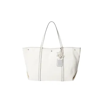 Ralph Lauren Natural Fiber Tote Bag, Shopping Bag, Shoulder Bag, Handbag Women's White