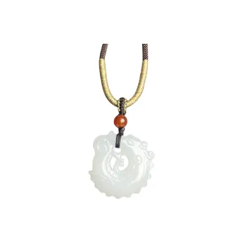 Shujie Hetian Jade Pale Greenish White Jade Unisex