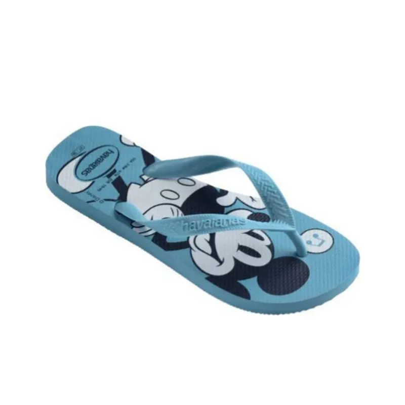 Disney x Havaianas Rubber Sole Abrasion Resistant Flip Flops Men's Blue-2