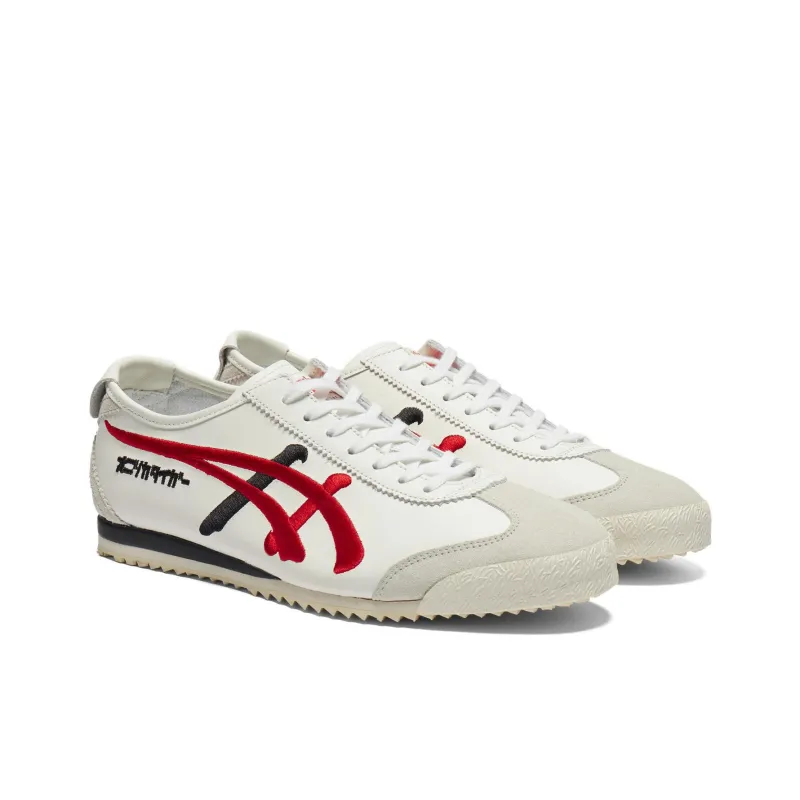 Onitsuka Tiger MEXICO 66 Anti Slip Wear Resistant Low Top Casual Shoes Unisex White Red-2