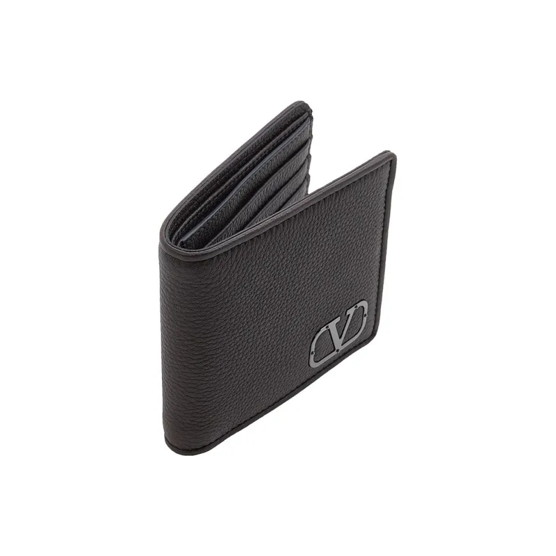 Valentino Calfskin Wallet Men's Dark Brown-1