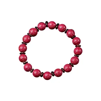 Stone On The Line Cinnabar Jade Bracelets Unisex