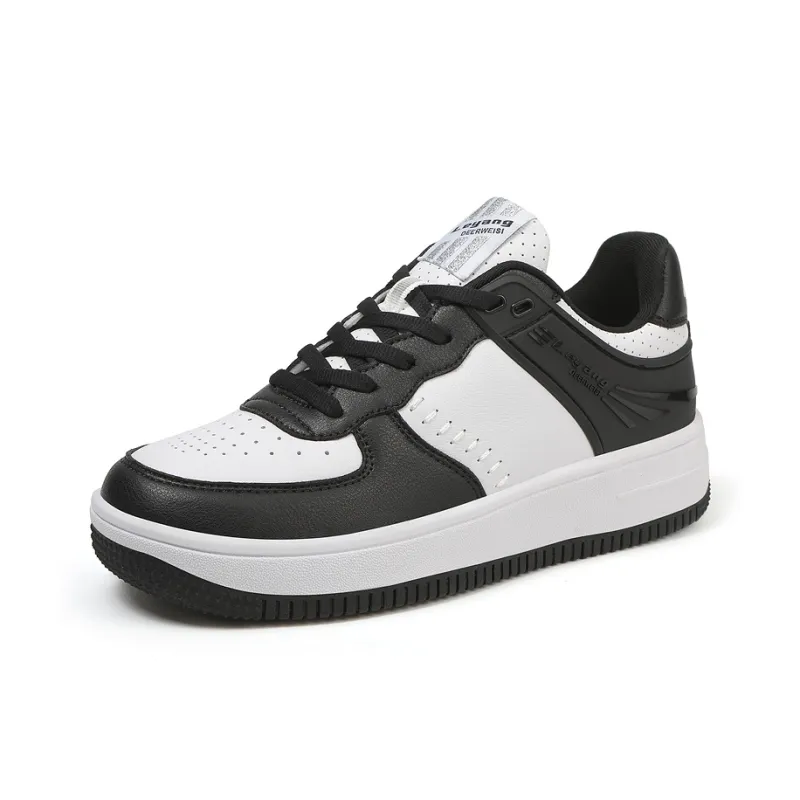 Lin Feng Shock Absorbers Low Top Skateboard Shoes Unisex Denim Gastrodia Black-21