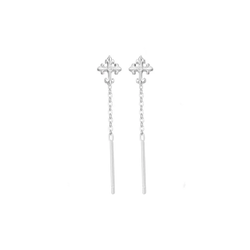 CARAT'S DIARY S999 Fine Silver Drop Earrings Women's-0
