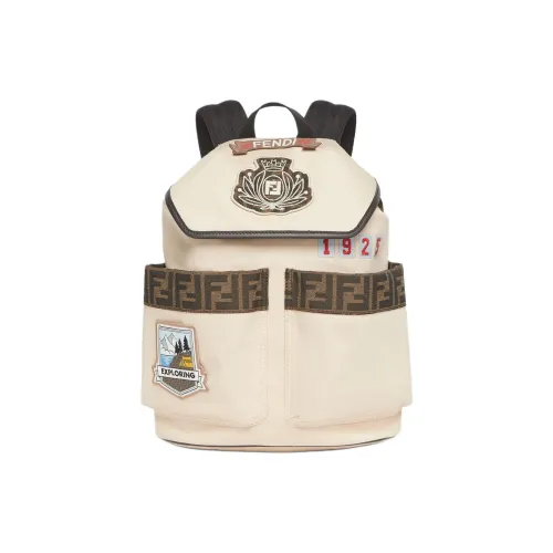 FENDI Polyester Backpack Kids' Beige