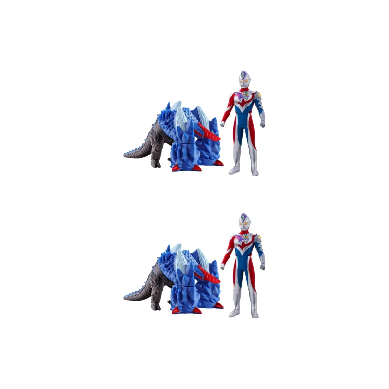 BANDAI Ultra Decisive Battle Collection Hero Toy, Ultraman Decker Shining Type Vs Sfiera Zavolos Action Figures-1
