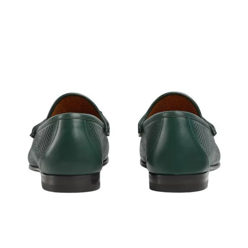 GUCCI Horsebit 1953 Loafers Men's Green-4