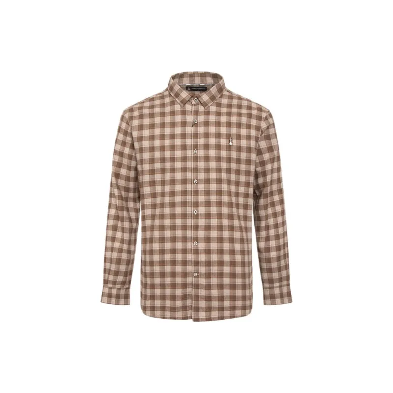 Hush Puppies Shirt Men's Medium Coffee-1