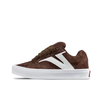 VFDF Slip Resistant Cushioning Wear Resistant Low Top Skateboard Shoes Unisex Chocolate Brown