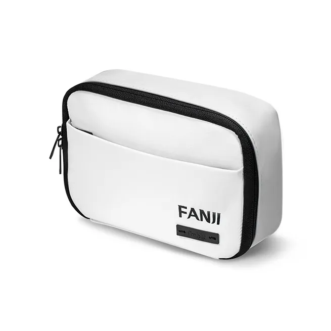 FANJI DuPont Paper Storage Bag With Front Insert Pocket Toiletry Bag Unisex White-0