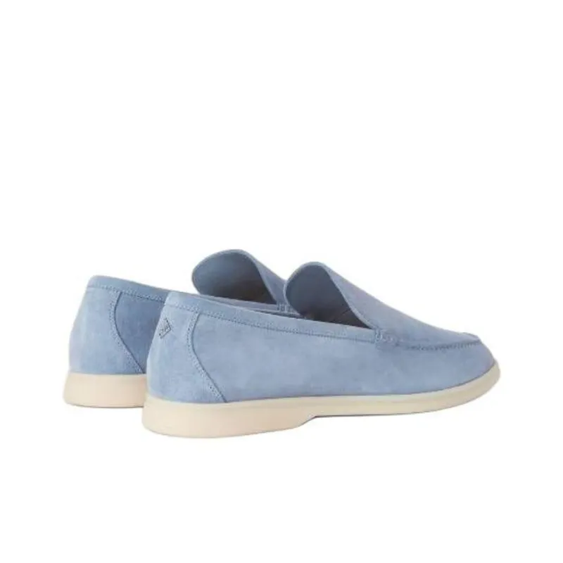 Loro Piana Summer Walk Loafers Men's Blue-3